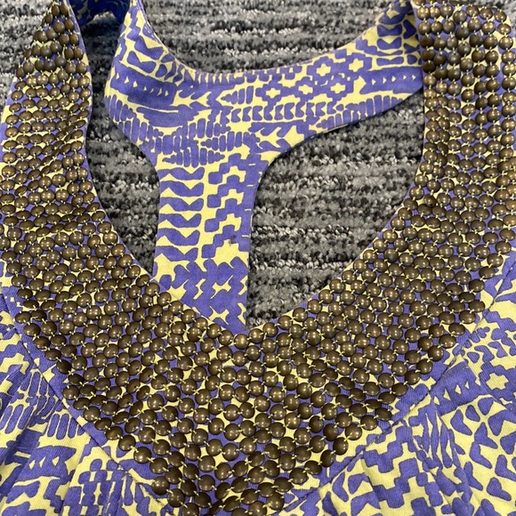 Moda International tank top with embellished collar. - Picture 4 of 5